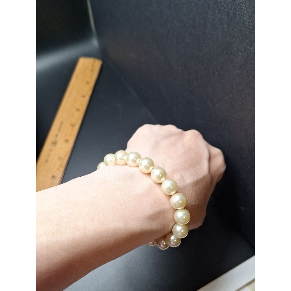 Classic Cream Pearl Stretch Bracelet - Women Jewelry